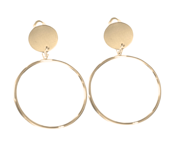 Clip oorringen goudkleurig 6.5 cm