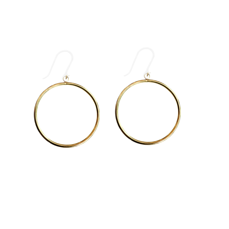 Allergievrij Oorringen goudkleurig 4.5 cm Allergievrij Oorringen goudkleurig 4.5 cm