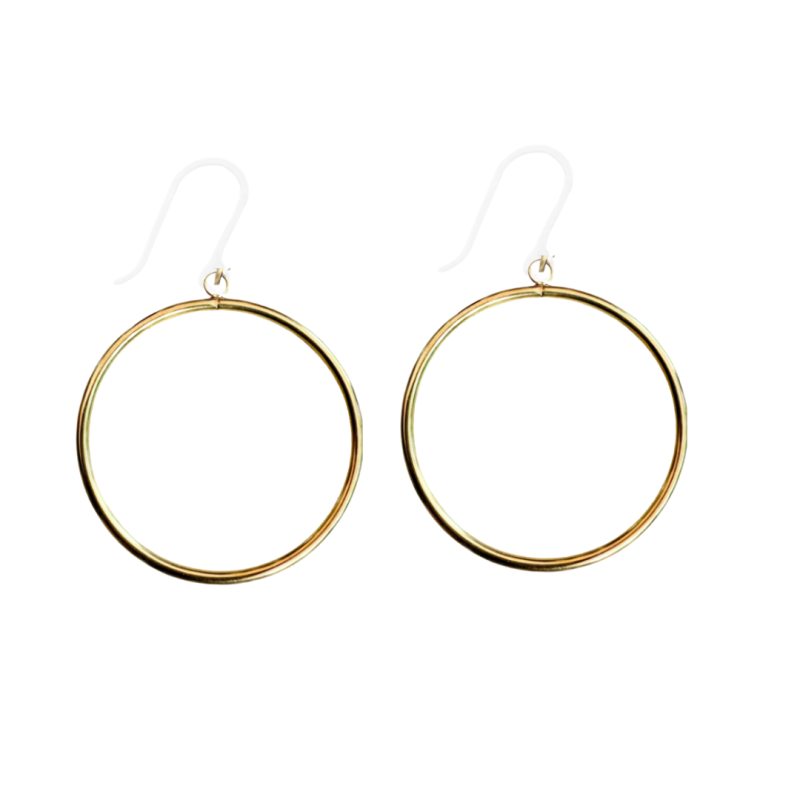 Allergievrij oorringen - goudkleurig 5.5 cm Allergievrij oorringen - goudkleurig 5.5 cm