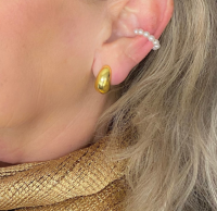 Clip oorbellen druppel goudkleur 2 cm