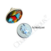 Clip oorbellen 2.5 cm en ketting Set Rivka