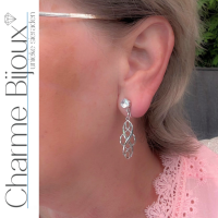 Clip oorbellen zilver strass Burano