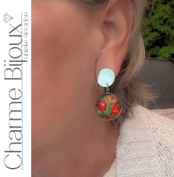 Clipoorbellen lang Tulp zilverkleur
