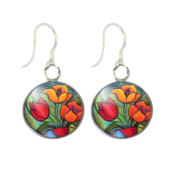 Allergievrije oorhangers Tulp