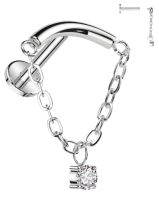 Hidden Helix zirkonia hanger