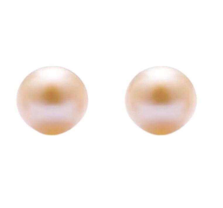 Magneet oorbellen Parel Champagne 8 mm