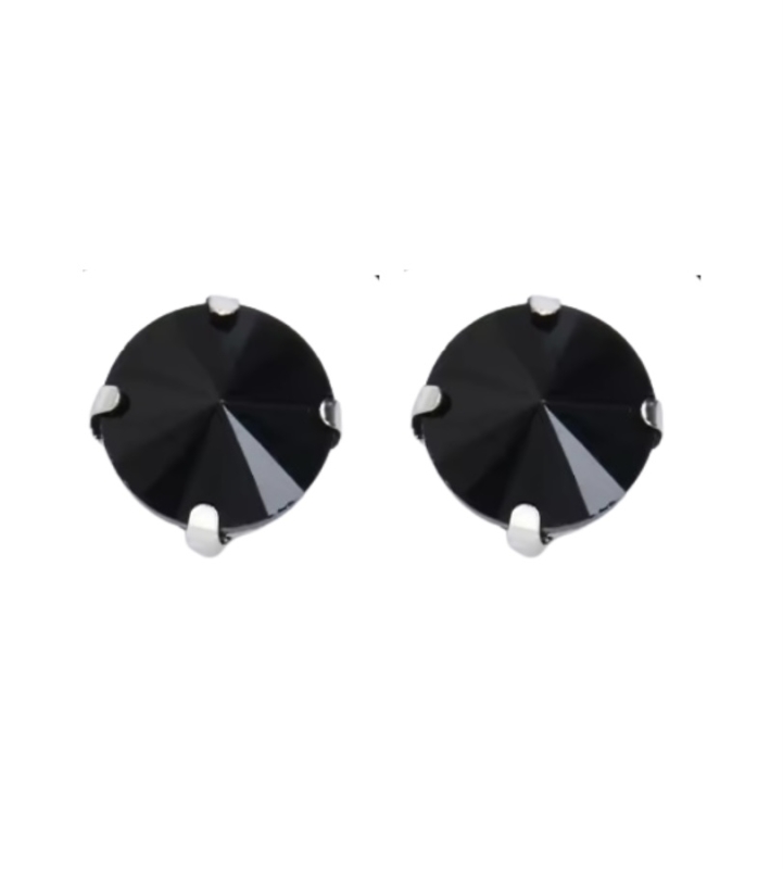 Magneet oorbellen zwart 8 mm