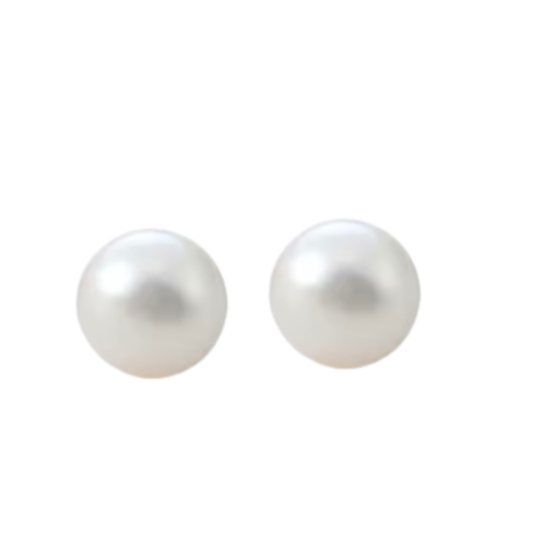 Magneet oorbellen Parel wit 12 mm