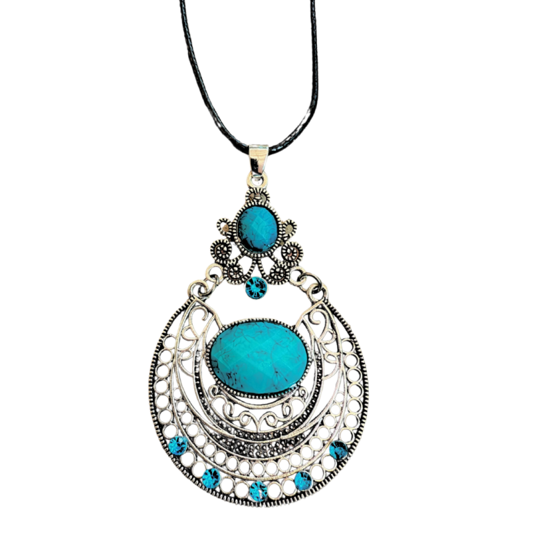 Ketting Tibetaans turquoise verstelbaar