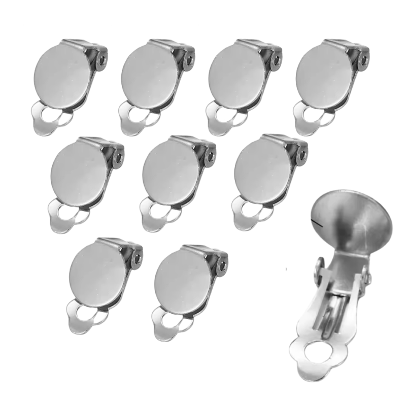 10 clips zilverkleur 15 mm