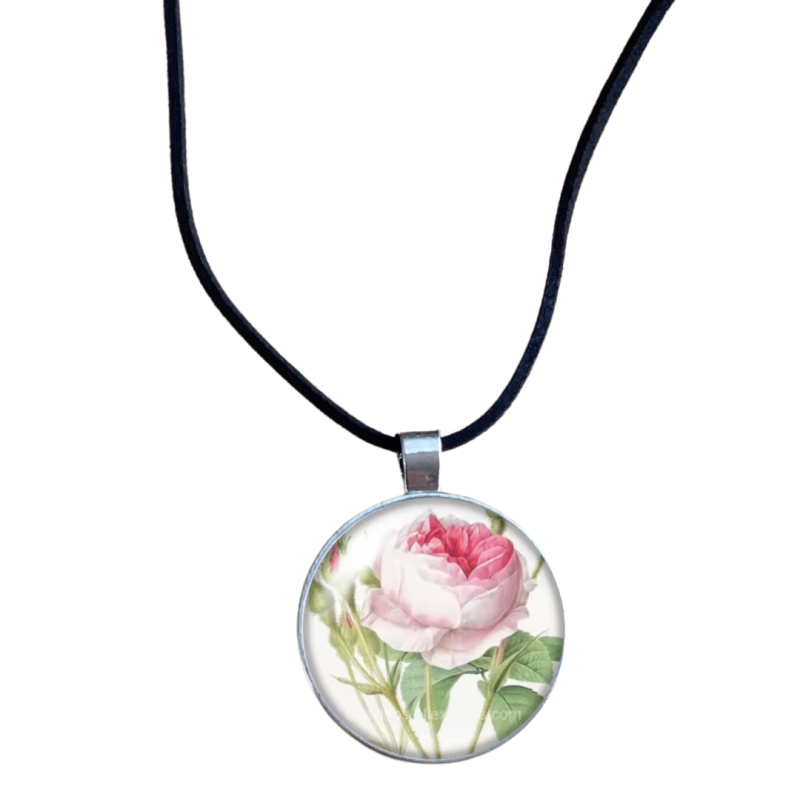 Ketting Florence roze pioenroos 3 verstelbaar