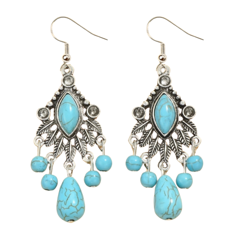Zilveren oorbellen Turquoise