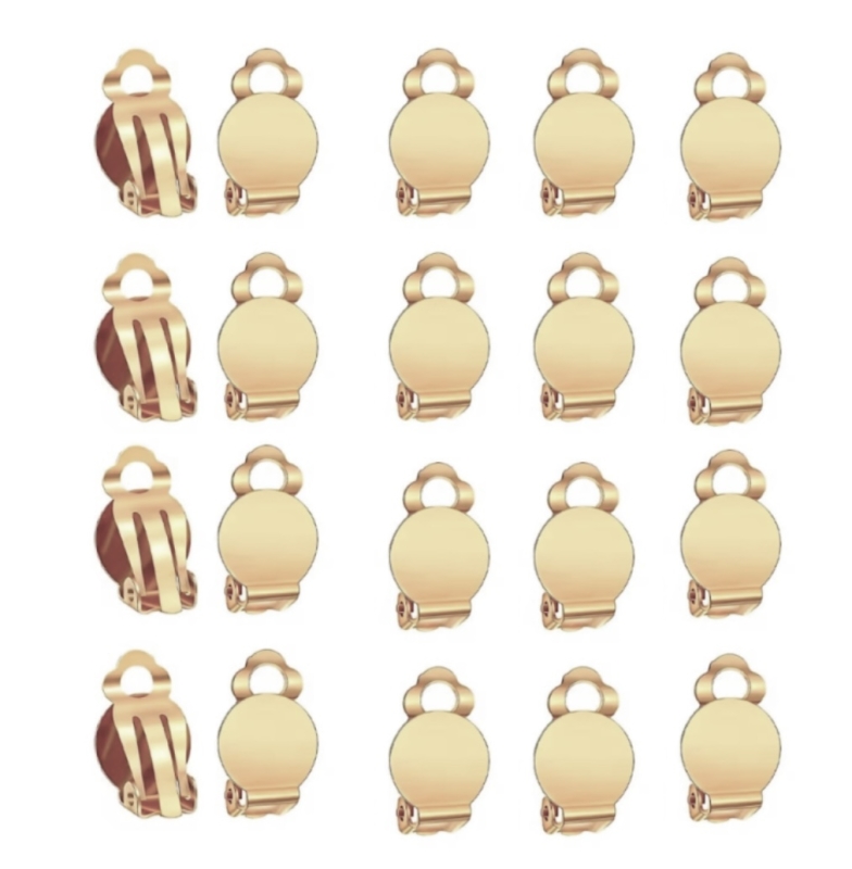 20 clips goudkleurig 10 mm