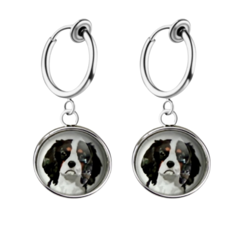 Klem oorbellen Cavelier King Dex zilverkeur