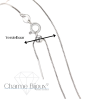 Ketting verstelbaar zilver 50 cm