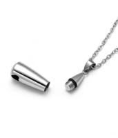 Urn ketting hart zilverkleur