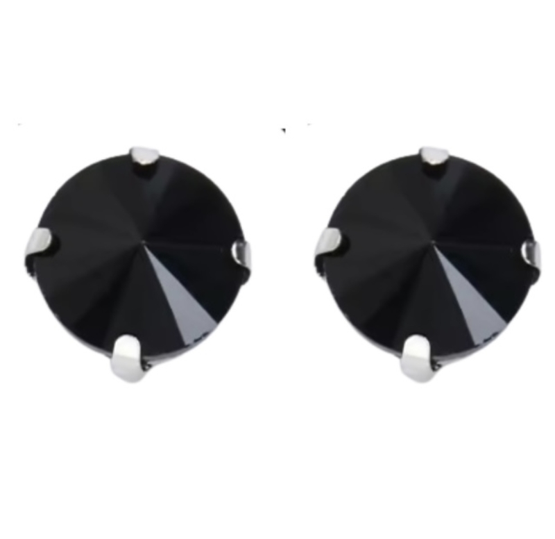 Magneet oorbellen 10 mm zwart