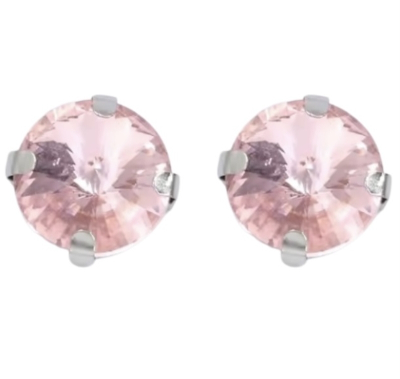 Magneet oorbellen 10 mm  roze