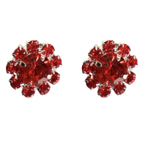 Magneet oorbellen Rood 10 mm