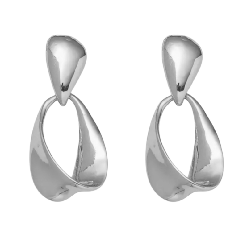 Clip oorbellen zilverkleur glans
