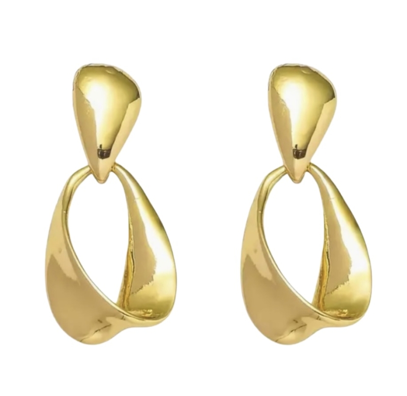 Clip oorbellen goudkleur glans