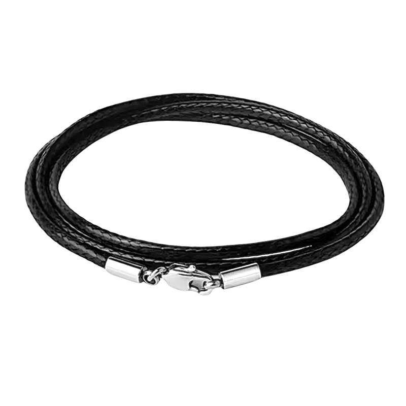 Luxe Basic koordketting Zwart   Bruin  45-80 cm