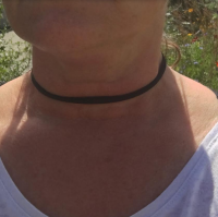 Ketting Zwart suede 45-80 cm