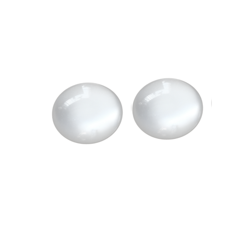 Clip oorbellen Opaal wit 12-20 en 25 mm