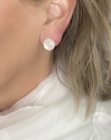 Clip oorbellen Opaal wit 12-20 en 25 mm