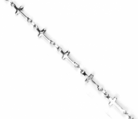 Enkelbandje kruisje RVS 26 - 30 cm