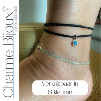 Enkelbandje  Arcen verschillende kleuren 24 cm