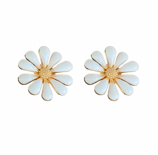Clip oorbellen Madelief Emaille  20 mm
