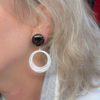 Clip oorbellen filigraan wit Barros