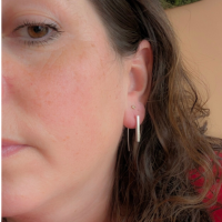 Oorbellen zilver staaf