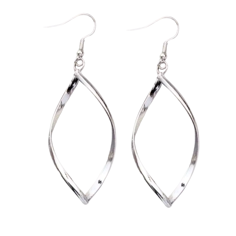 Zilveren oorbellen twist