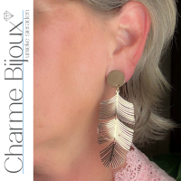 Clipoorbellen palmblad goudkleurig 7.5 cm