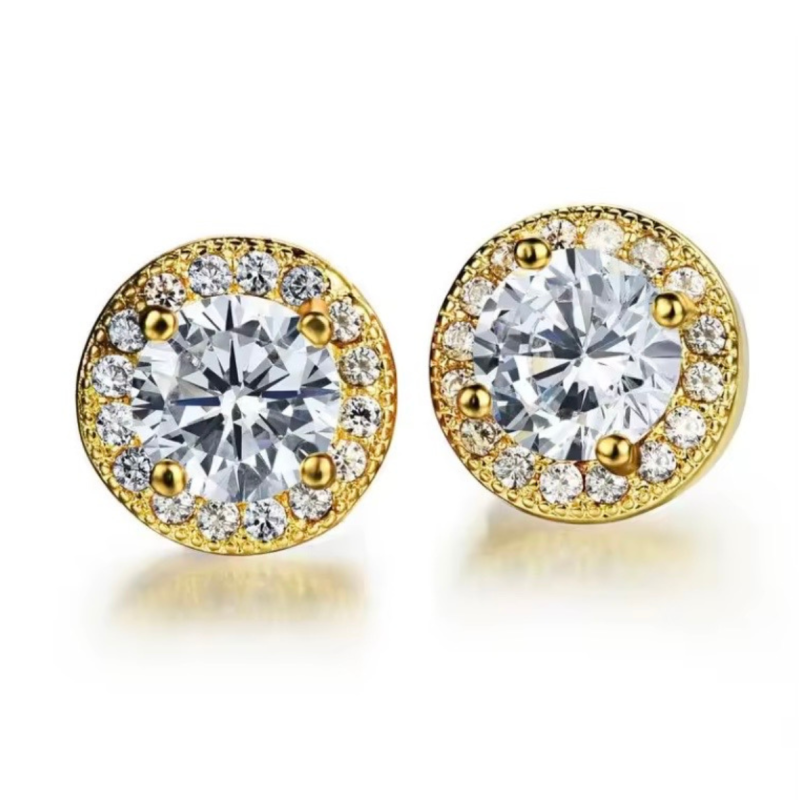 Clip oorbellen luxe goudkleurig zirkonia