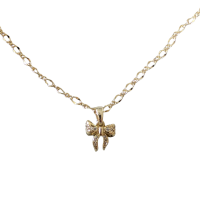 Set Bows-armband ketting oorbellen- 14k goudverguld