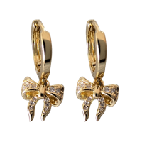 Set Bows-armband ketting oorbellen- 14k goudverguld