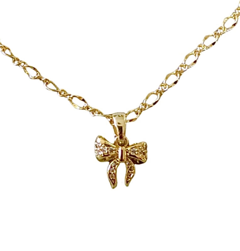 Ketting Bows - 14k goudverguld