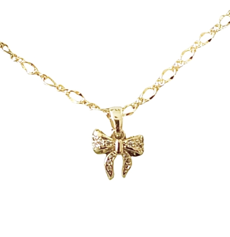 Ketting Bows - 14k goudverguld