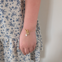 Armband Bows - 14k goudverguld - 15,5cm