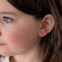 Oorbellen Flower - schroef sluiting - 925 Zilver