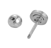 Oorbellen Smiley RVS Zilver- Schroefsluiting