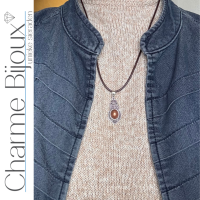 Ketting Enza Tibetaans Bruin 45 cm