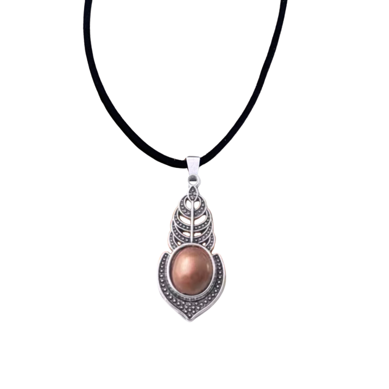 Ketting Enza Tibetaans Bruin 45 cm