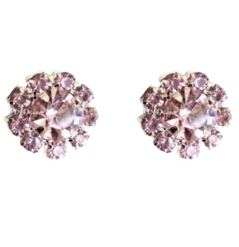 Magneet oorbellen licht roze 10 mm