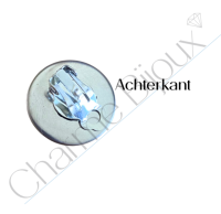 Clip oorbellen Oranje 2.5 cm zilverrand