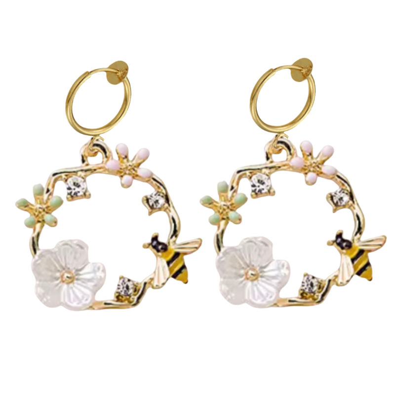 Klem oorbellen Goudkleurig Bijtje