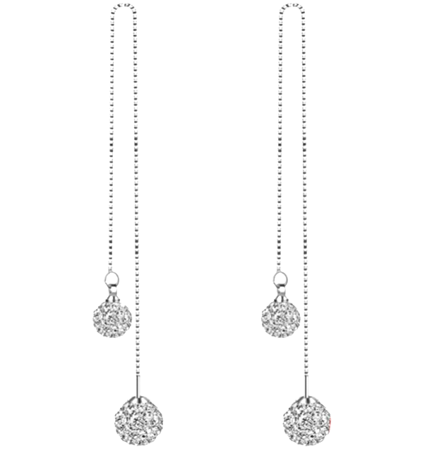 Zilver doorsteek strass zilverkleur 15 cm